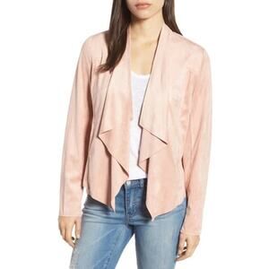 Kut From The Kloth Tayanita  Jacket, Faux Suede, Open Drape, Pink Womens Sz XL